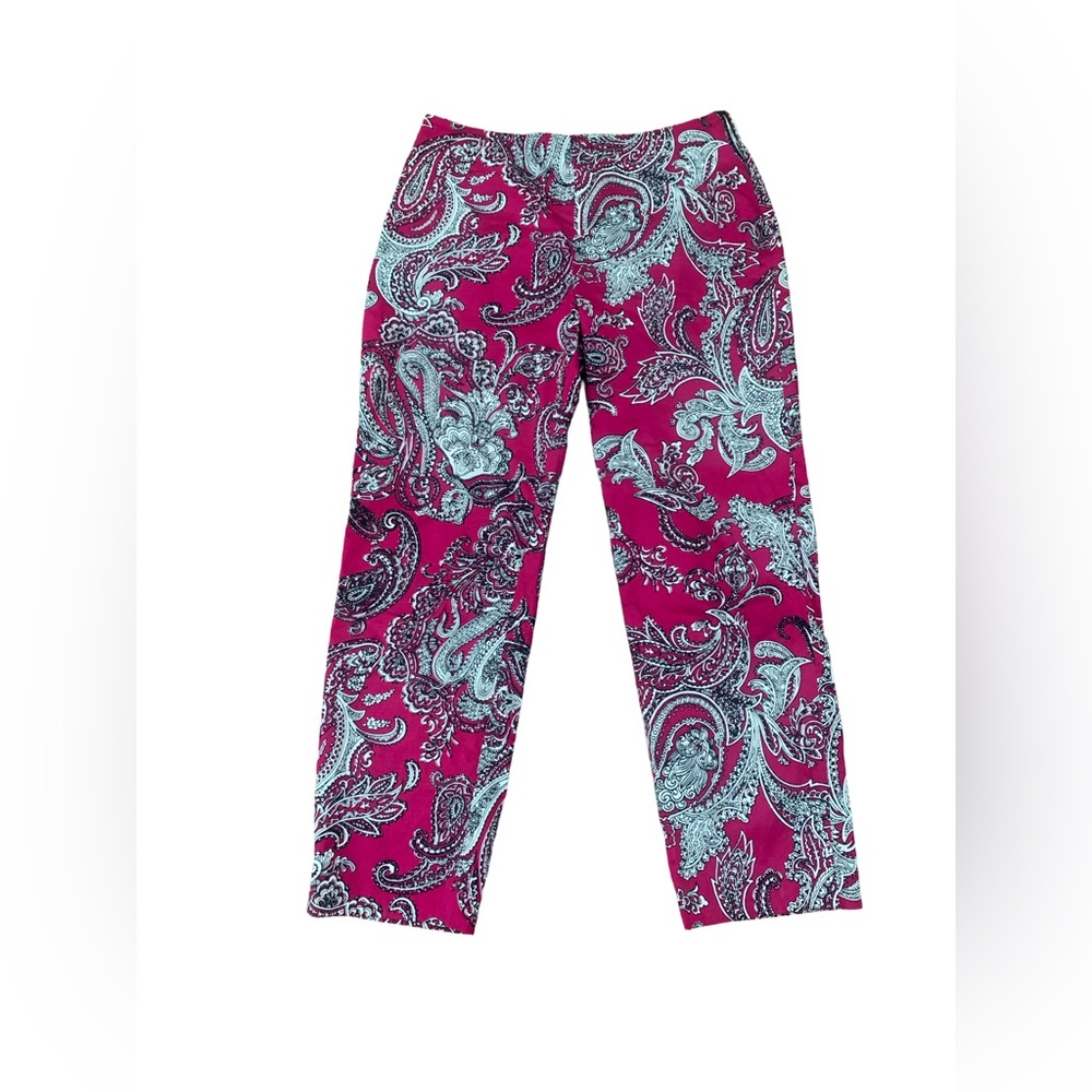 Talbots Paisley Cotton Ankle Crop Pant